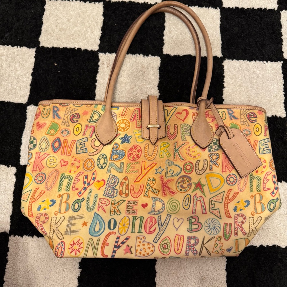 Dooney & Bourke Multicolor Graffiti Logo-Print Tote Bag Purse